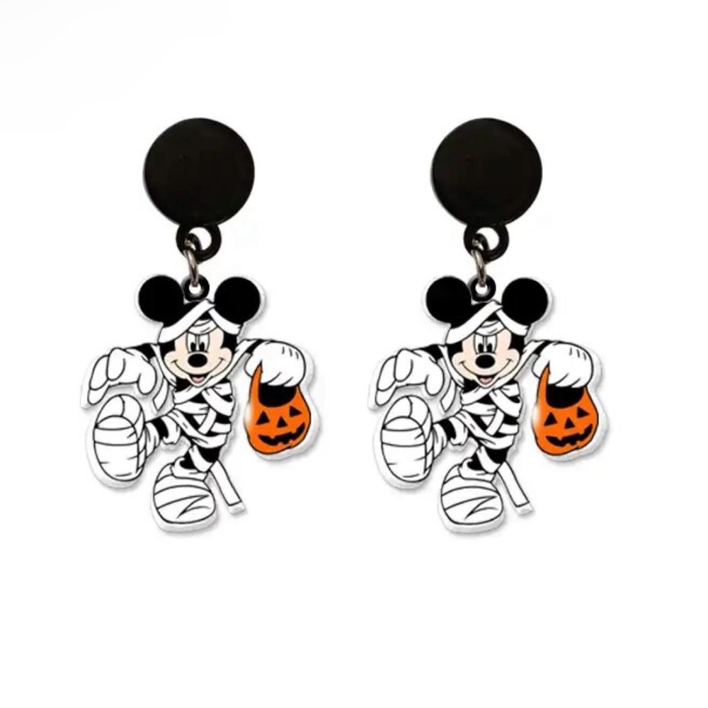 Brand New Mickey Mouse Mummy Halloween Earrings